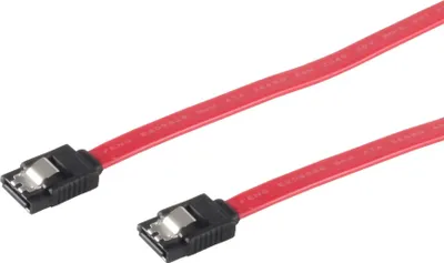 Produktbild von S/CONN maximum connectivity SATA-Anschlusskabel, Stecker auf Stecker, mit Metall-Befestigung, 0,3m (78241-0.3)