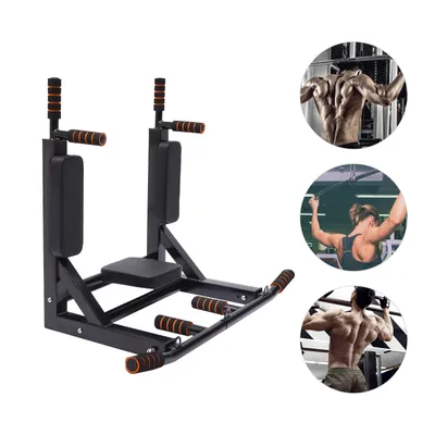 Obrázek produktu pro Multifunkční ponorná stanice Posilovací stanice Malé fitness vybavení Nástěnné zařízení Pull Up Bar Cvičební zařízení