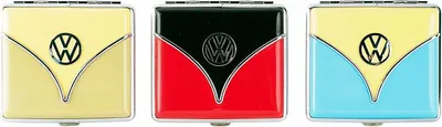 Produktbild von VW Zigarettenetui - Volkswagen Bulli Bus Samba T1 Etui Zigarette Original Retro Zigarettenbox Zigarettendose Metall (Variante 1)