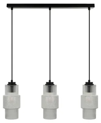 Produktbild von HOME DELUXE Hängeleuchte aus Glas YUKI - Transparent | Pendelleuchte Hängelampe Deckenleuchte