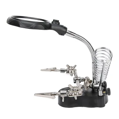 Image de Station de soudage à la loupe, pince à la loupe, support de loupe, main d'aide à la loupe, outil de soudage