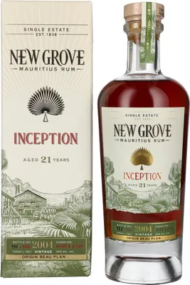 Produktbild von New Grove INCEPTION 21 Years Old Mauritius Rum Vintage 2004 50% Vol. 0,7l in Geschenkbox
