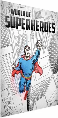Produktbild von Posterpapier Poster - World of Superheroes 29.7x42 cm Für Kinder h-C-0137-ao-a