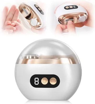 Produktbild von Elektrischer Nagelknipser, 3-in-1 Multifunktionaler Nageltrimmer, Polieren mit LED 3 Gesch- Ultraleise Automatischer Nagelknipser für Babys, Senioren