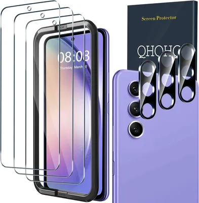 Produktbild von Samsung Galaxy A54 5G Schutzglas und Kameraschutzfolie 3 Stück-9H-Härte-Ultra-HD-Anti-Kratz-Anti-Blasenfrei