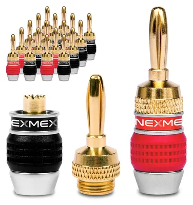 Produktbild von Bananenstecker Vergoldet Steckverbinder 20x Stecker Set NEXMEX Lautsprecherkabel