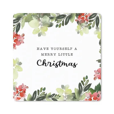 Produktbild von MuchoWow® Mauspad Mousepad Weihnachten - Zitat - Aquarell 30x30 cm - Mousepads - Maus Mat - Pad - Mausunterlage - Gaming