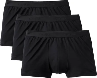 Produktbild von CALIDA Herren Boxershorts, 3er Pack - Natural Benefit, Elastikbund, Single Jersey Schwarz L (52/54)