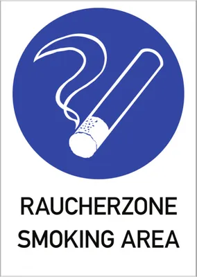 Produktbild von Dreifke® Alu-Schild "Rauchen gestattet", 21x29,7cm (BxH), 1 Stück, Praxisbewä...