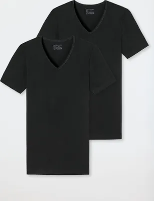 Produktbild von Schiesser Herren 2 er Pack T-shirt Gr. 9  schwarz