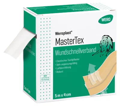 Produktbild von Weroplast MasterTex Wundschnellverband 5 m x 4 cm