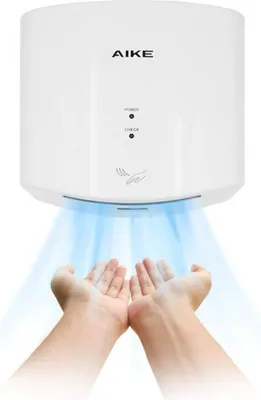 Produktbild von AIKE AK2630S Händetrockner, elektrisch, 10 Sek. Trocknen, energiesparend, für Küche/Badezimmer, 220V, 1400W, weiß.