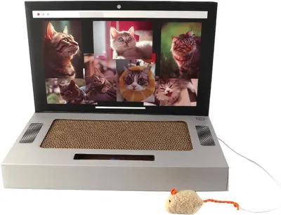 Produktbild von Kratzbaum Laptopform, Plüschmaus, 1 Stück, für Katzen