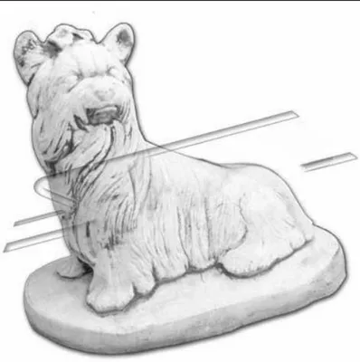 Produktbild von Garten Deko Hund Statue Skulptur Figuren Skulpturen Designer Figur Statuen 163