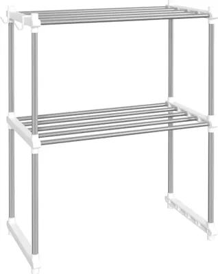 Produktbild von vidaXL Mikrowellenregal Weiß 51x27x63 cm Aluminium