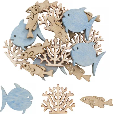 Produktbild von Streuteile Fisch und Koralle "Koffi", 2 cm, 20 Stück