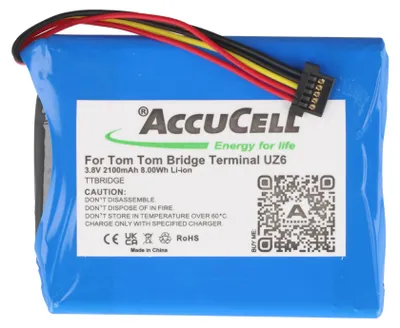 Zdjęcie produktu dla Bateria odpowiednia do TomTom Bridge, TomTom Model UZ6 1CP515161HR, odpowiednia do rescuetrack, bateria do Webfleet PRO 8270 i 8275 3,8 V 2100 mAh 7,98 Wh