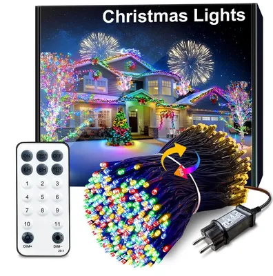 30 m LED-Lichterkette, 300 LEDs, IP65, dimmbar, mit Fernbedienung