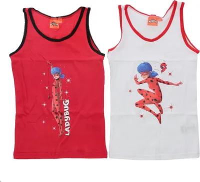 Immagine prodotto di Canottiera Miraculous Ladybug confezione da 2 di biancheria intima in 100% cotone 110/116 cm