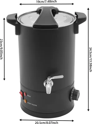 Obrázok produktu pre Súprava na tavbu vosku, nerezová oceľ, 8 l, čierna