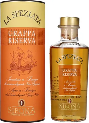 Produktbild von Sibona GRAPPA RISERVA La Speziata 44% Vol. 0,5l in Geschenkbox