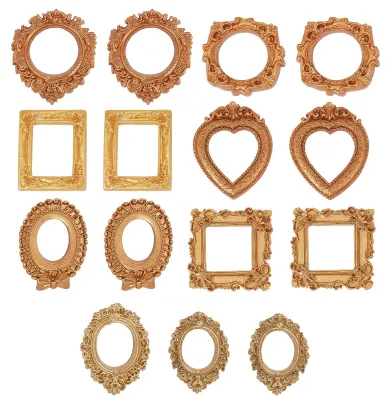 Produktbild von Omgoods – Set mit 15 Mini-Fotogrößen in Antikgold