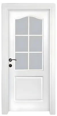 Immagine prodotto di Porta bianca con inserti in vetro Porta per soggiorno e sala da pranzo Porte di alta qualità