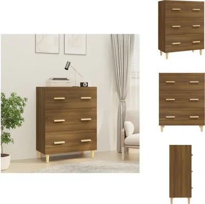 Image de vidaXL Sideboard brun imitation chêne 70x34x90 cm Bois composite - Sideboards