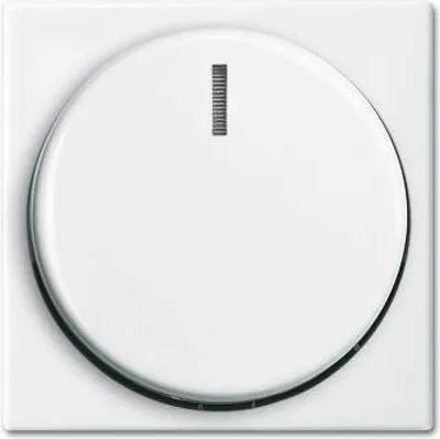 Produktbild von BUSCH-JÄGER, LED-Drehdimmer (LED Dimmer) 6523 U-102 (6523U 102) 6523U102 mit Zentralscheibe 2115-914 in Balance Si alpinweiß