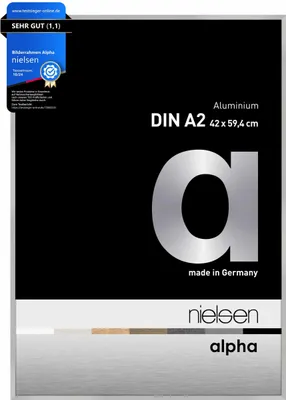 Produktbild von nielsen Aluminium Bilderrahmen Alpha, 42x59,4 cm (A2), Silber Matt