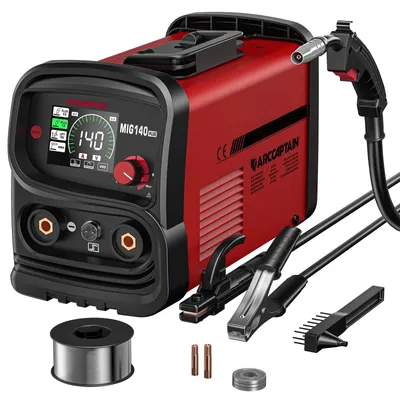Produktbild von Schweißgerät - MIG140 PLUS - Gasloses MIG - MMA/Lift-TIG - 3-in-1 - Fülldraht - 220–240 V EU-Stecker