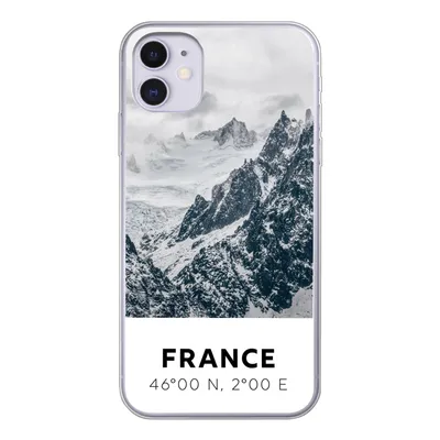 Produktbild von MuchoWow® Handyhülle Schutzhülle Hülle für iPhone 11 Frankreich - Berge - Schnee Silikon Softcase Handy Hülle - Handytasche