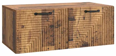 Image de vidaXL Meuble TV mural en bois vieilli 78,5 x 41 x 30 cm