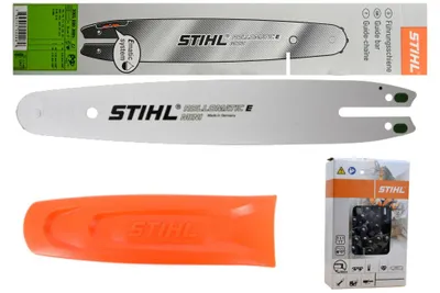 Produktbild von Stihl Führungsschiene Rollomatic E Mini 30050003905 30cm 3/8'P 1,1mm  + Stihl Kette 36100000044+ Stihl Schwertschutz 9171