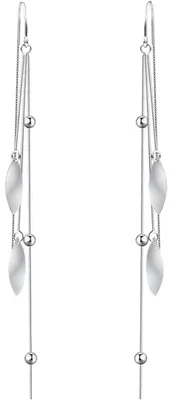 Produktbild von Fädler Ohrringe 925 Sterling Silber Quaste Kette baumelnd Tropfen lang 82mm