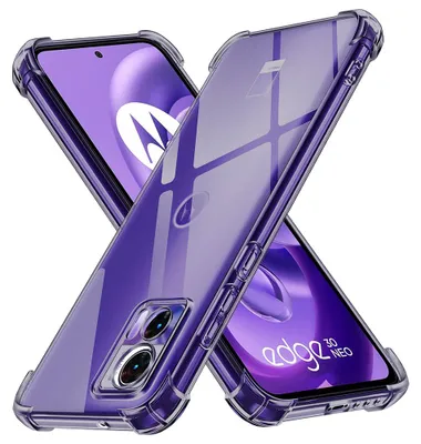 Produktbild von Techsuit - Shockproof Clear Silicone Hülle für Motorola Edge 30 Neo – rauchschwarz