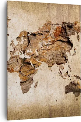 Produktbild von Bild auf Leinwand - Leinwandbild - Einteilig - Karte Welt modern - 70x100cm - Wand Bild - Wanddeko - Wandbilder - Leinwanddruck - Wanddekoration - Leinwand bilder - Wandbild - PA70x100-3590