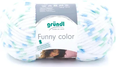 Produktbild von Gründl Funny Color, Chenillegarn,Babywolle,100g/120m,100% Polyester blau-grün color (04)