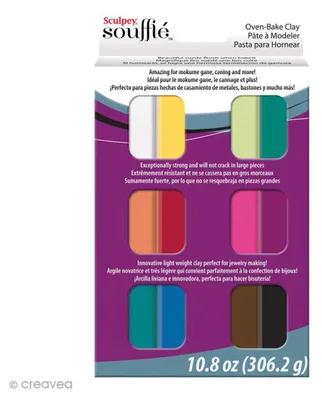 Image de Sculpey SOUFFLÉ set de 12 couleurs de base - 1 set
