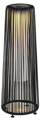 Produktbild von Outsunny Solarlampe, Rattan Solarleuchte LED Gartenleuchte mit Lichtsensor