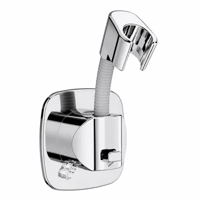 Produktbild von Duschkopfhalter Saugnapf, Bad Brausehalter ohne Bohren, stabile Duschhalterung in Chrom-Optik