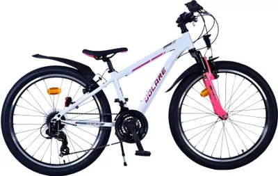 Image de Vélos enfants Volare filles XC Race 24 pouces 34 cm filles 21G frein sur jante blanc/rose