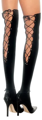 Produktbild von Vampir Hexen Overknee Strümpfe mit Schnürung