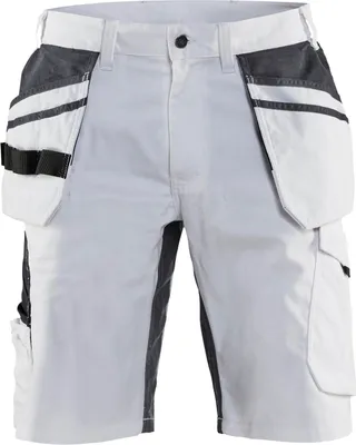Produktbild von Blakläder® Maler Shorts mit Stretch Weiß/Dunkelgrau 1099 1330, Farbe:weiß/dunkelgrau, Größe:56
