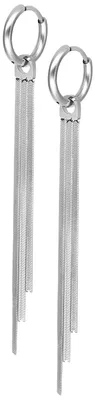 Produktbild von Wildcat Ohrringe - Little Snakechain Hoops - Silber - Chirurgenstahl 316L - wasserfest, langlebig, hautverträglich, Silber