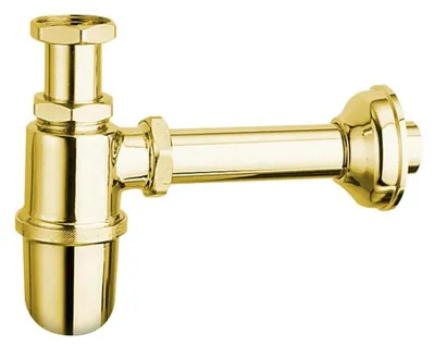 Produktbild von RETRO Waschtisch-Siphon 5/4", Abfluss 32mm, Gold
