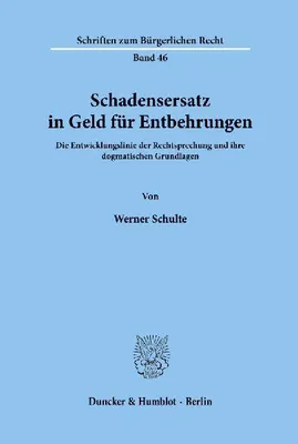 Produktbild von Schadensersatz in Geld für Entbehrungen.
