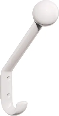 Produktbild von Garderobenhaken 477.90.080 einfach A.116mm PA 99 reinweiß H.172mm HEWI