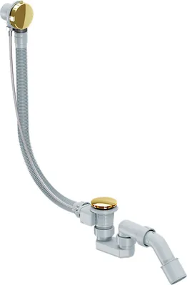 Zdjęcie produktu dla Syfon wannowy automatyczny Simple 2.0, 80 cm, złoty połysk, elegancja i funkcjonalność