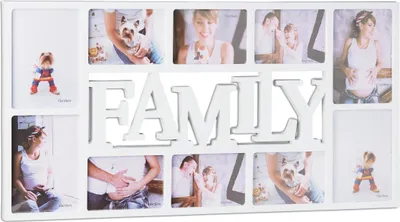 Immagine prodotto di relaxdays 10021854_49 relaxdays Collage-Bilderrahmen Familie weiß 72,0 x 36,5 cm